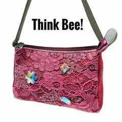 Think Bee! ワンハンドル ハンドバッグ ポシェット レース ビジューのサムネイル