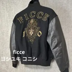 11800□FICCE バック刺繍 スタジャン ウール×レザーbc11yt 11800□FICCE バック刺繍 スタジャン ウール×レザーbc11yt