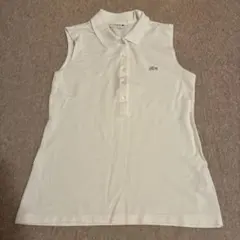 LACOSTE ノースリーブ ポロシャツ ホワイト 34