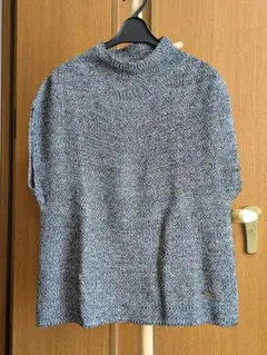 CECICA BLUE グレー系 ネップ編み ハイネックニットベストのサムネイル