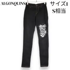 アルゴンキン プリント ストレッチ スキニー デニム パンツ1 ブラックのサムネイル