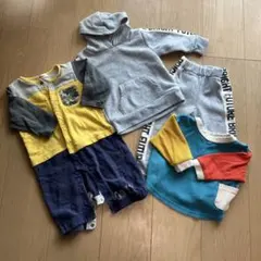 ベビー服セット カラフルロンパース トレーナー Tシャツ　べべ　BREEZE