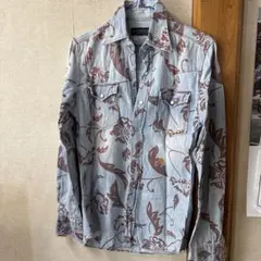 HYDROGEN 花柄デニム長袖シャツ XS