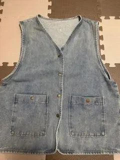 ビンテージ　デニムブルー ベスト