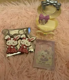 ウィッシュミーメル　シェルドレッサー ラバーキーホルダー　カード　サンリオ　4点