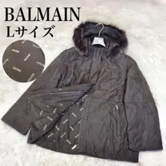 BALMAIN ブルーフォックスファー　ダウンジャケット【美品】 BALMAINダウンジャケット 黒 ブルーフォックスファー