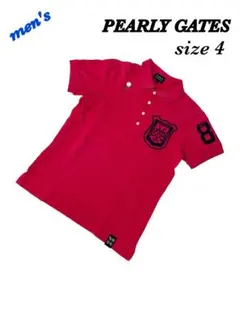 新品】パーリーゲイツゴルフポロシャツルーズフィットボーダー0/S 