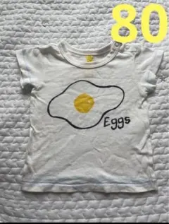 アプレレクール　サニーランドスケープ　目玉焼き柄　Tシャツ　80のサムネイル