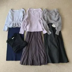 オフィスカジュアル レディース服 まとめ売り 着回し コーデ売り 紫 ブルベ