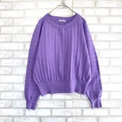 le.coeur blanc ルクールブラン　リブニット　紫　M クルーネックのサムネイル