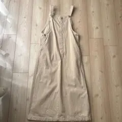 u*d様 LOWRYS FARMベージュ サロペット ロング丈