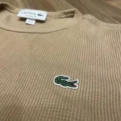 LACOSTE ワッフル素材 Tシャツ ベージュ