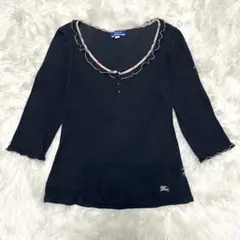 Burberry バーバリー ブルーレーベル カットソー ロゴ刺繍 ノバチェック