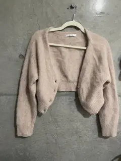 snidel フォックスファーショートカーディガン　ピンク