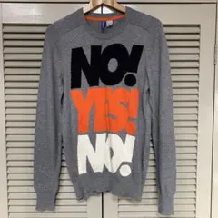 ✨H&M グレーセーター ロゴ入り ユニセックス カジュアル✨