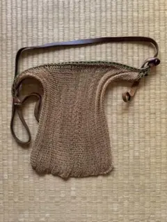 ヴィンテージ メキシコ マゲイ レザー紐付き ショルダーバッグ 民芸品