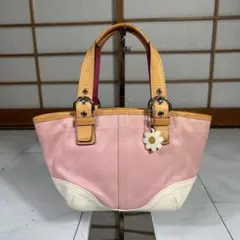 コーチ COACH ハンドバッグ フラワーチャーム プリーテッド y2k