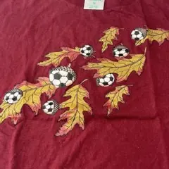 90s USA製 サッカー どんぐり 葉っぱ Tシャツ XL ボックスシルエットのサムネイル