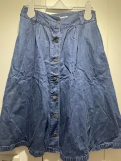 ローリーズファーム　デニムブルー フレアスカート M