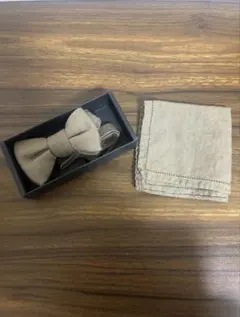 蝶ネクタイ&チーフセット【ワタベウェディング】