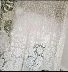 ラスト❗新品未使用♥️白 レース Elegance カフェカーテン
