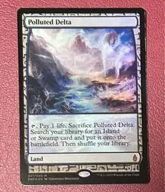 MTG 汚染された三角州　旧枠日版foil 未使用品　美品 MTG 汚染された三角州 旧枠日版foil 未使用品 美品 FOIL]