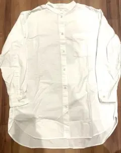 無印 MUJI ノーカラーシャツ