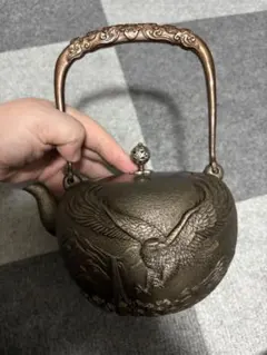 斑紫銅　古い鉄瓶　詳細不明　蓋約470g 全体約3.1kg 斑紫銅蓋 古い鉄瓶 詳細不明 蓋約470g 全体約3.1kg - メルカリ