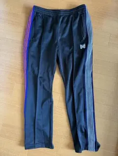 【美品 希少】NEEDLES ニードルス トラックパンツ ストレート ネイビー Needles ニードルス Velour Side Line Track Pant ベロア サイド
