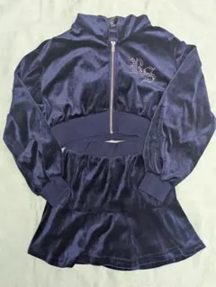 ANAP GiRL ベロアパーカービスチェスカート3点SET120cm　ネイビー