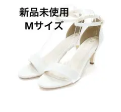 新品未使用♡ ミンキーミー　ストラップ　サンダルM ホワイト♡ランダ　EVOLのサムネイル