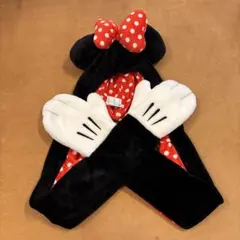 ディズニー Disney マフラーハット 手袋 ミニーマウス 帽子 耳付き