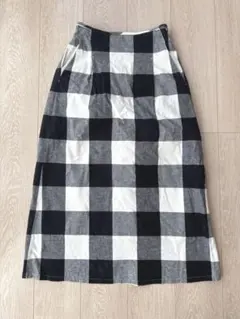 スタディオクリップ　チェック　ロングスカート　M