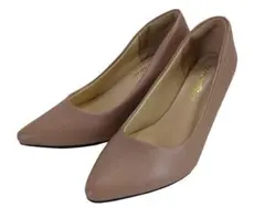 SG1935-9■ 新品 パンプス スムース 無地 26.5cm グレージュ