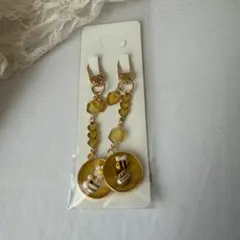 キーホルダー　キーリング　チャーム　はちみつ　ハチ　ハンドメイド　２つセット