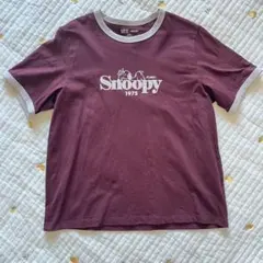UNIQLO UT スヌーピー Tシャツ バーガンディ
