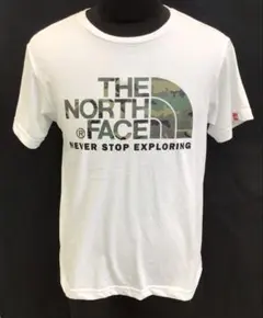 U091N メンズ 半袖Tシャツ 白プリント 夏 ザノースフェイス M 3/24