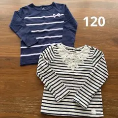 長袖カットソー ロンT 2枚セット　西松屋　120