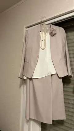 ワンピーススーツ ライトベージュ セット