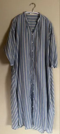 美品！studio CLIPストライプ柄 シャツワンピース フリーサイズ