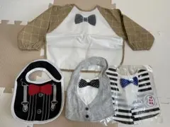 【新品未使用】男の子用お呼ばれスタイ＆長袖エプロン