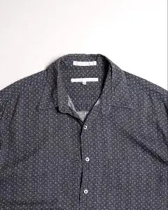 90's "PERRY ELLIS" レーヨン×リネン デザイン 開襟シャツのサムネイル