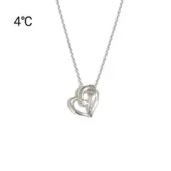 (美品) 4℃ ハート一粒ダイヤモンドシルバーネックレスのサムネイル