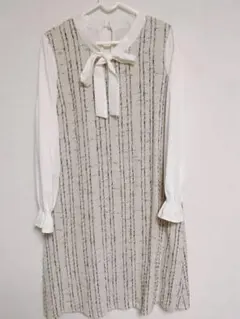 tocco closet ホワイト　スエードワンピース