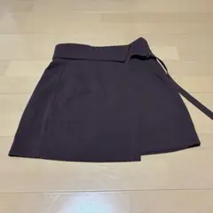 COCO DEAL ラップ風ショートパンツ ダークブラウンのサムネイル