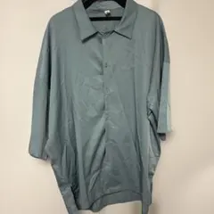 青緑 半袖シャツ XL