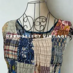 【インド綿】古着 レトロ Vintage 昭和レトロ パッチワーク ワンピース