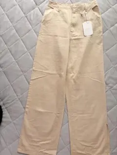 Chico ベージュ ワイドパンツ