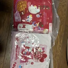 ハローキティ 50周年記念 スクエアクッション 赤・ピンク