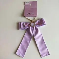 【訳あり】青木美沙子×サンリオコラボ　キキララ　バッグリボンチャーム　しまむら